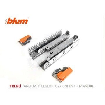 Tandem Frenli Tam Açılım Ray Takımı 27 cm