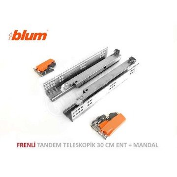 Tandem Frenli Tam Açılım Ray Takımı 30 cm