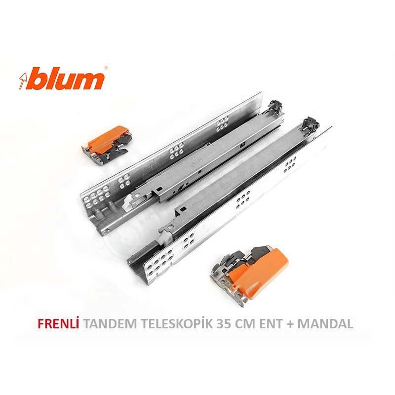 Tandem Frenli Tam Açılım Ray Takımı 35 cm