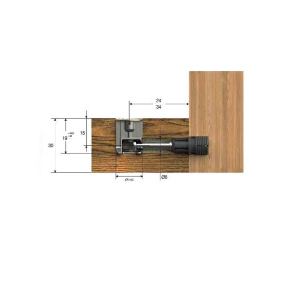 Minifix Gövde 25mm Sunta Nikel