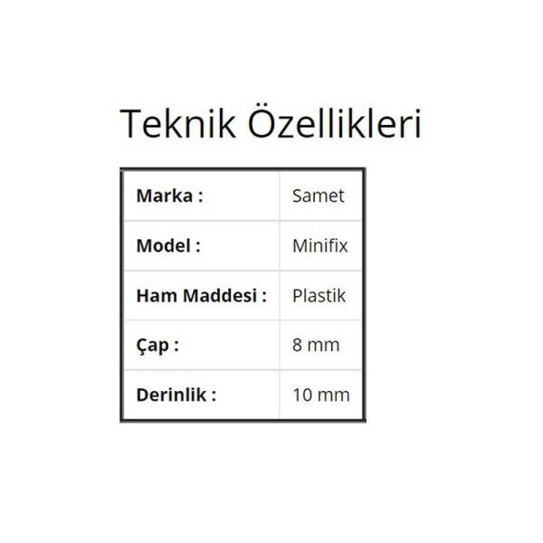 SAMFİX Dübel M8 Plastik
