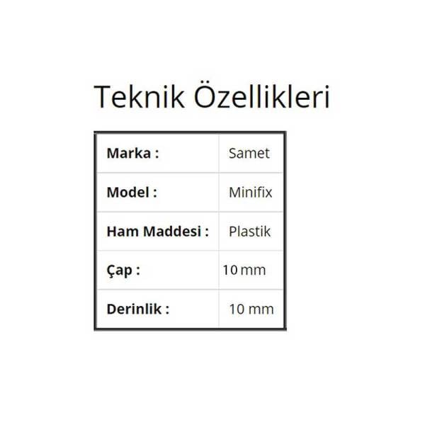 SAMFİX Dübel M8 Plastik