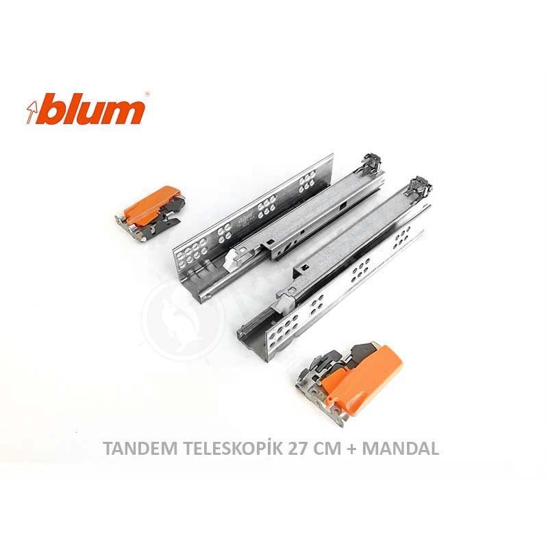 Tandem TIP-ON (Bas Aç) Tam Açılım Ray Takımı 27 cm