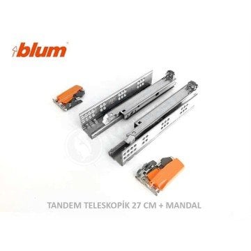 Tandem TIP-ON (Bas Aç) Tam Açılım Ray Takımı 27 cm