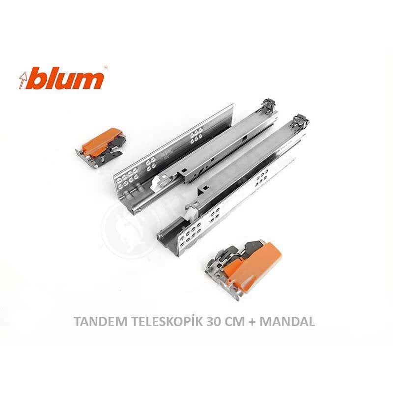 Tandem TIP-ON (Bas Aç) Tam Açılım Ray Takımı 30 cm