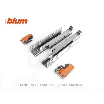 Tandem TIP-ON (Bas Aç) Tam Açılım Ray Takımı 30 cm