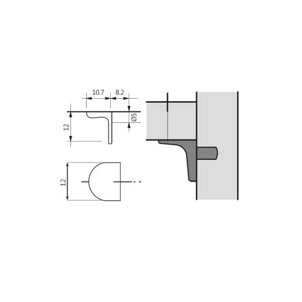 D Metal Raf Pimi 5mm NİKEL