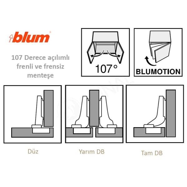 107 Derece Menteşe Siyah