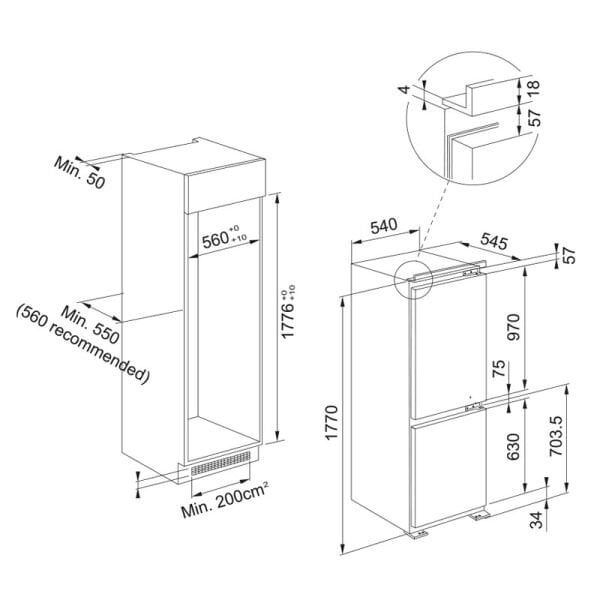 Buzdolabı FCB 320 S NE E 118.0722.591