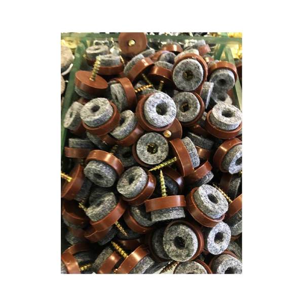 15035 Sandalye Keçesi Vidalı 20mm Kahve