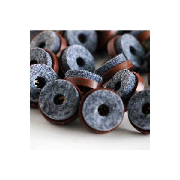 15036 Sandalye Keçesi Vidalı 28mm Kahve