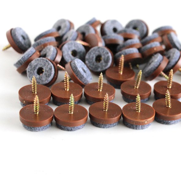 15036 Sandalye Keçesi Vidalı 28mm Kahve