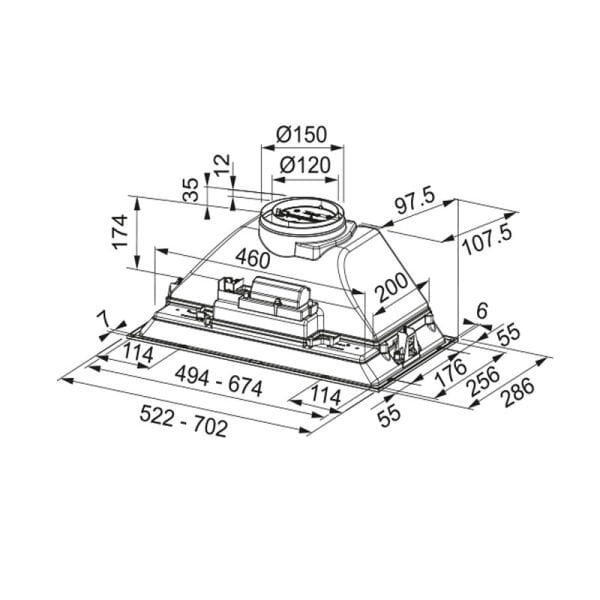 Aspiratör FBI 525 BK  305.0680.919