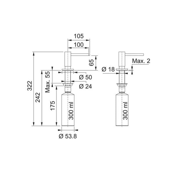 Sıvı Sabunluk Slate Grey 112.0726.571