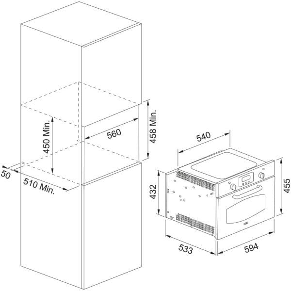 Mikrodalga FMW 45 CL G ON Nero