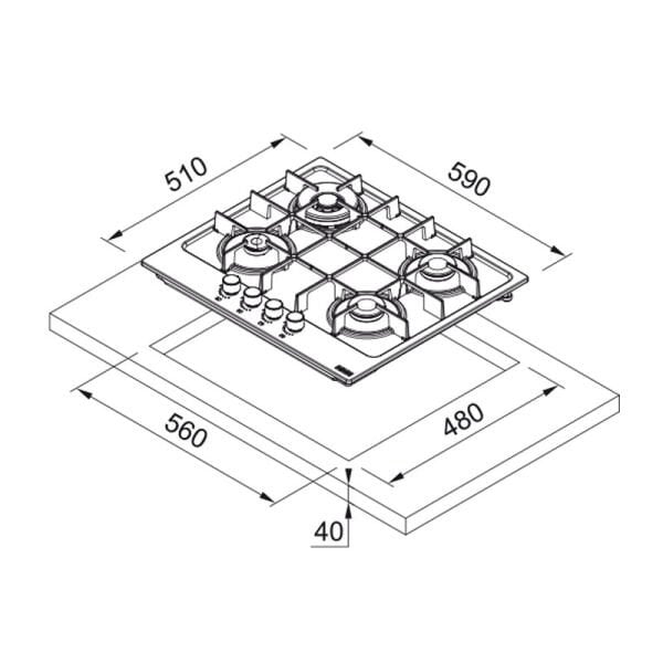 Ocak FHMA 604 3G DC MB C  106.0670.112