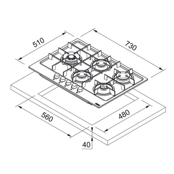 Ocak FHMA 755 4G DCL MB C 106.0670.114