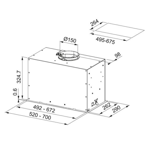 Davlumbaz FBFE WH MATT A52 Mat Beyaz