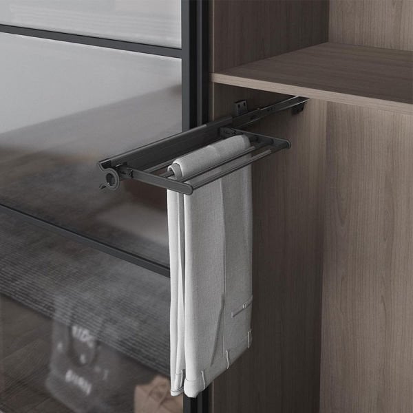 S-6539-G Raylı Alüm. Pantolon Askısı