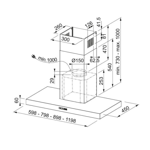 Davlumbaz Tale 915 W MB 325.0657.512
