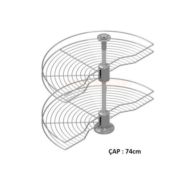 S-3011-C Döner Sepet 1/2 Borulu 74cm