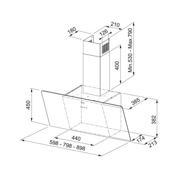 Davl. FPJ 915 V BK A 90cm Siyah 110.0361.902