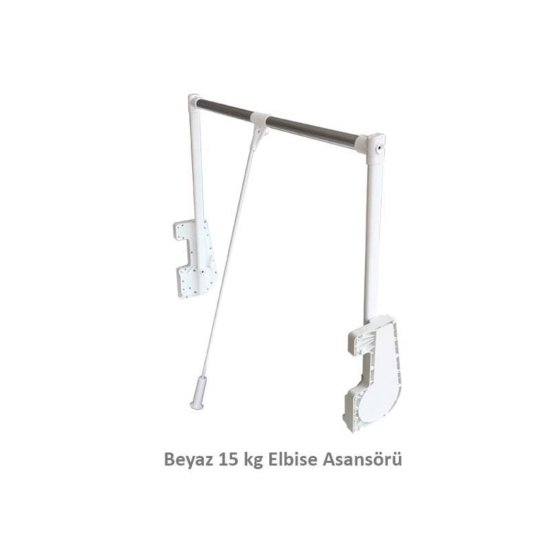 Asansör Elbise Askısı 15 Kg Beyaz