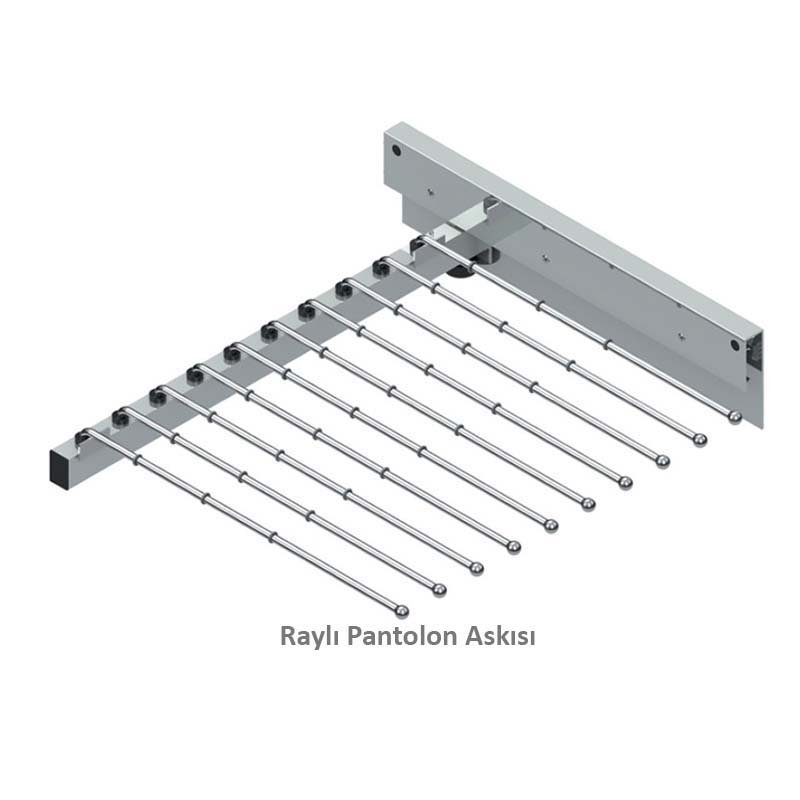 (#) S-6035-G Raylı Pantolon Askısı G:50cm