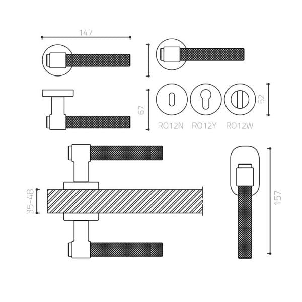 AXEL-T Altın  Kapı Kolu