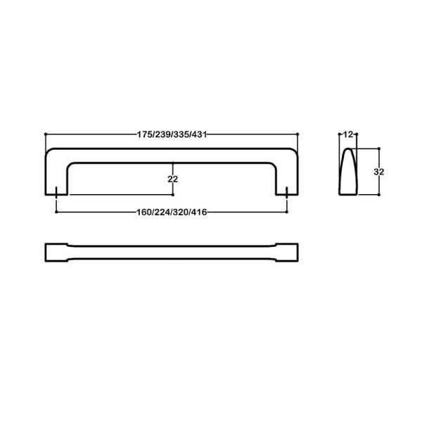 6518 Mat Siyah Kulp 224 mm