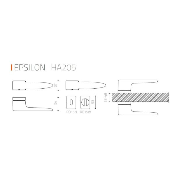 EPSILON Füme Saten  Kapı Kolu