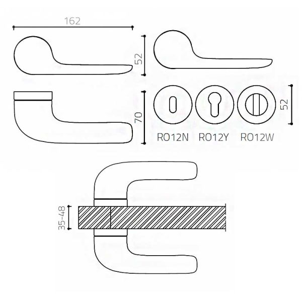 FORTUNA Nikel Saten  Kapı Kolu
