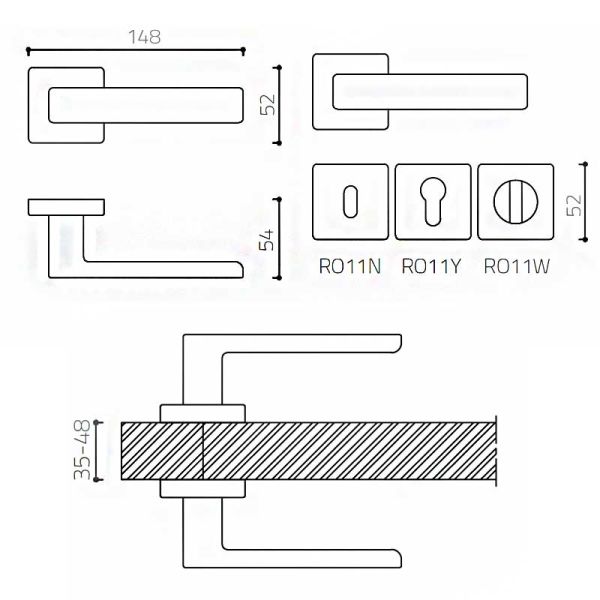 FOSIL Prinç Saten  Kapı Kolu