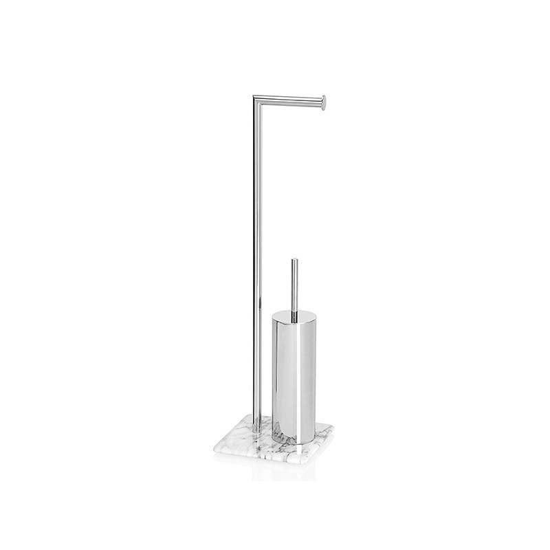 BA66190 Ayaklı Wc Kağıt + Fırça Mermer/Krom