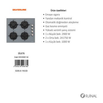 Ocak CS5335S01 60cm Gri
