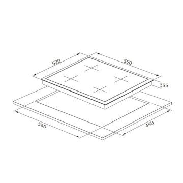 Ocak CS5335S01 60cm Gri
