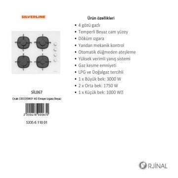 Ocak CS5335W01 60cm Beyaz