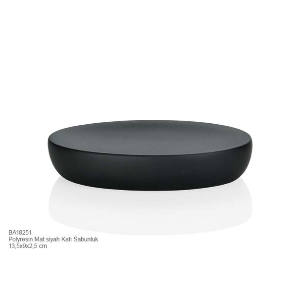 BA18251 Katı Sabunluk Mat Siyah
