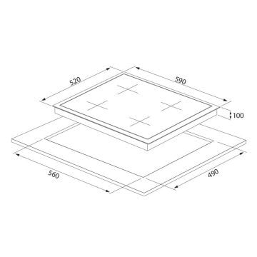Ocak CS5343B01 60cm Siyah