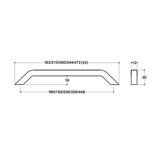 7501 Krom Kulp 320 mm