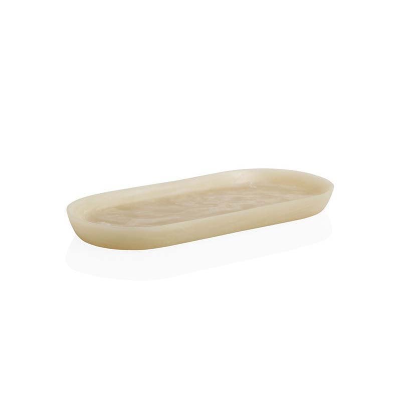 BA19066 Oval Tepsisi Pembe Mermer/Altın