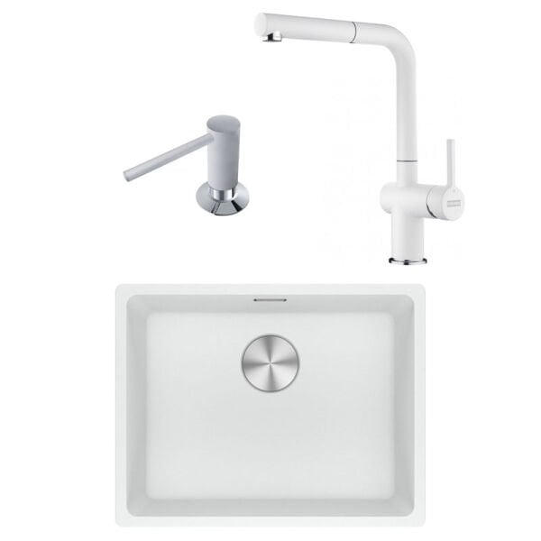 MRG 110-52 Evye+Active Plus Doccia Batarya+Sabunluk Bianco Set