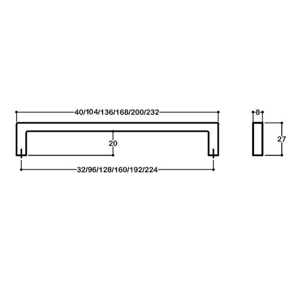 7938 Mat Siyah Kulp 160 mm