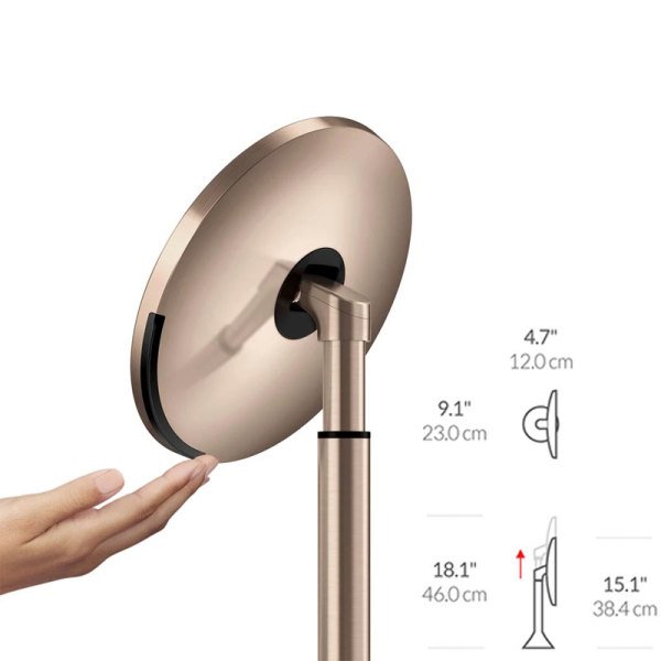 ST3027 Sensörlü Rose Gold Ayna El Işık Kontrol