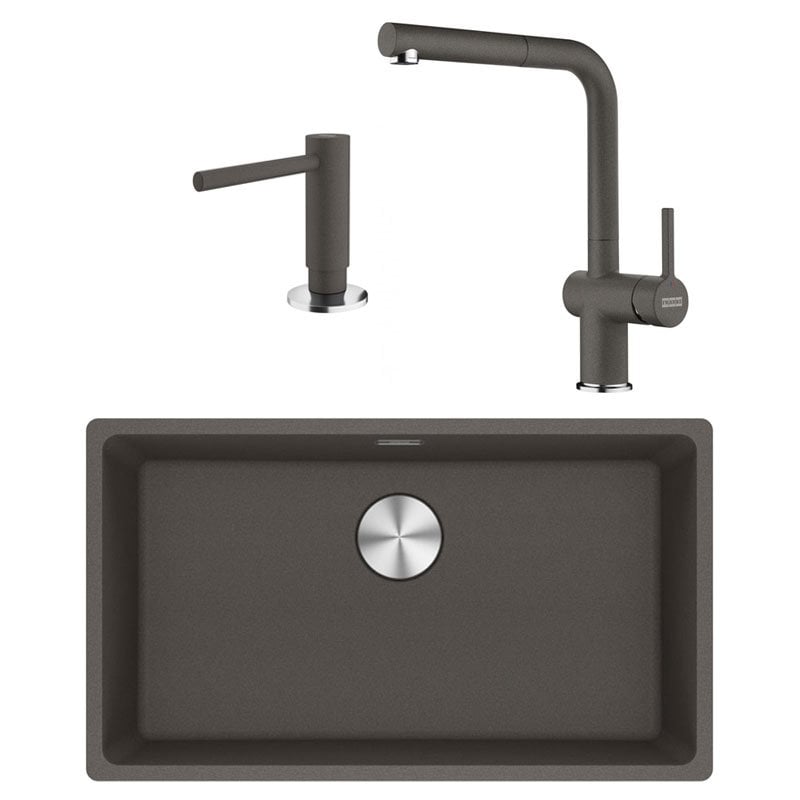 MRG 110-72 Slate Grey Evye+Active Plus Doccia Batarya+Sabunluk Set