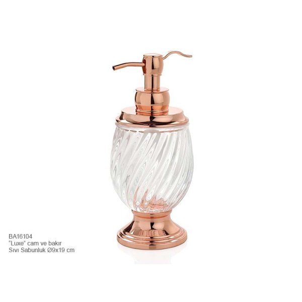 BA16104 Sıvı Sabunluk Cam-Rose