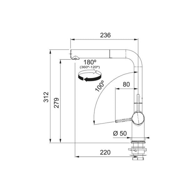 Batarya Active Plus Doccia 2.0 Sahara 115.0663.756