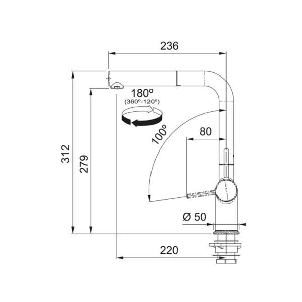 Batarya Active Plus Doccia 2.0 Bianco 115.0663.760