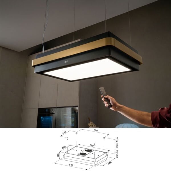 Davlumbaz FMYS BK/GD F80 KL 345.0726.998