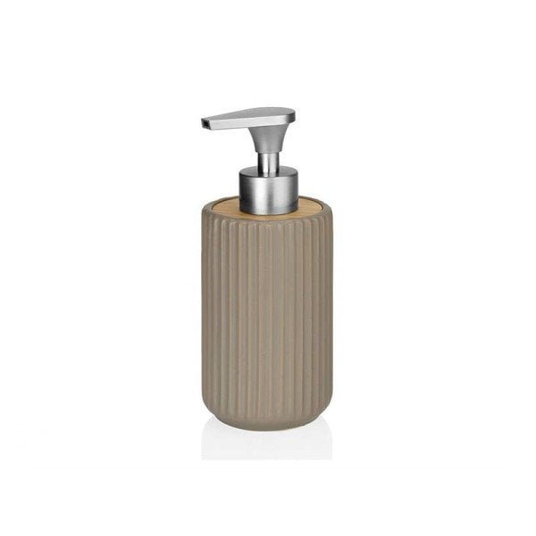 BA68154 Sıvı Sab. Çizgili Kahve Seramik/Bambu